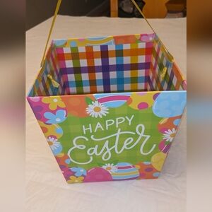 Easter Basket New Spring Ribbon Handle Gift Bag Egg Tote
